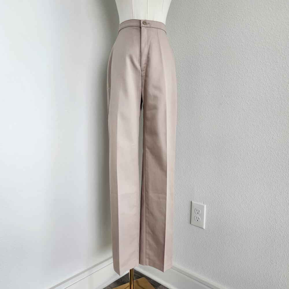 Vintage 80s Levi's Khaki High Waisted Straight Leg Trousers Pants Womens 0 2
